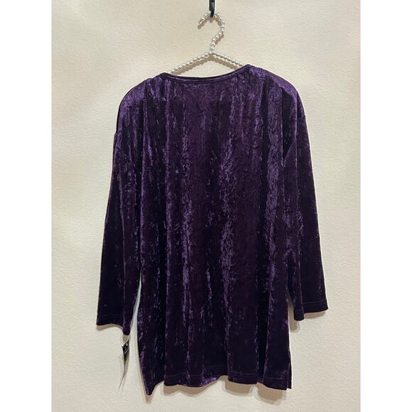NEW Vintage 1970s JCPenney More Jazz Pajama Set Purple Velour Size 18W DEADSTOCK - Picture 8 of 15